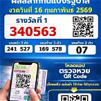 ตรวจสลากกินแบ่งรัฐบาลวันที่ 1 กุมภาพันธ์